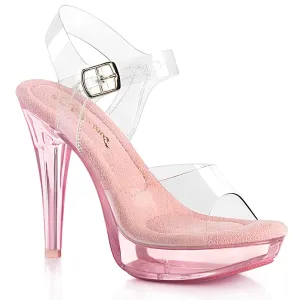 Cocktail-508 Clear-Pink Platform Heels