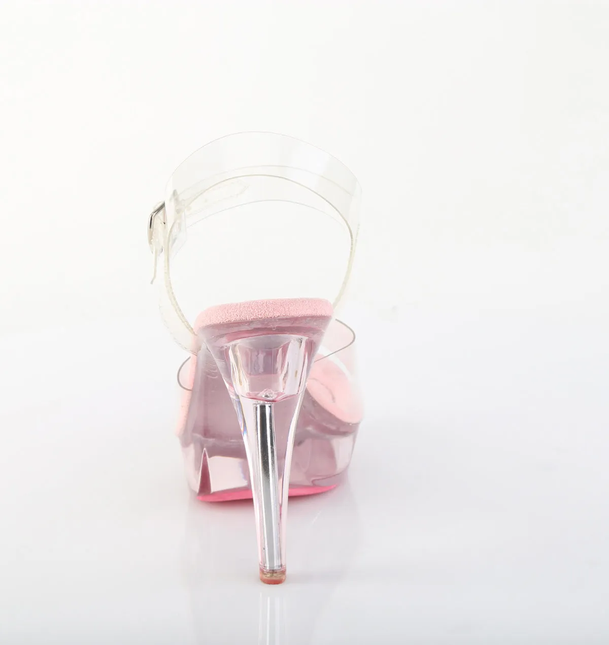 Cocktail-508 Clear-Pink Platform Heels