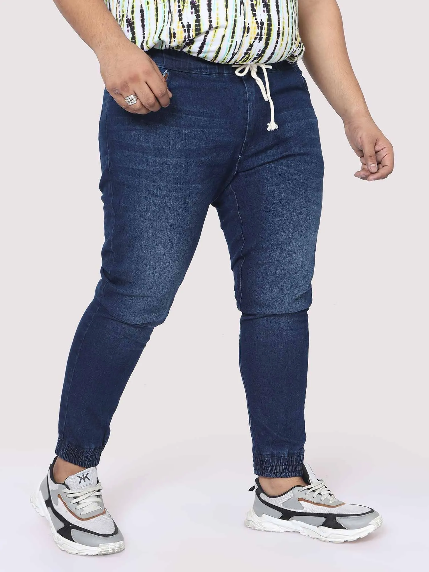 Deep Blue Jogger Pants Men's Plus Size