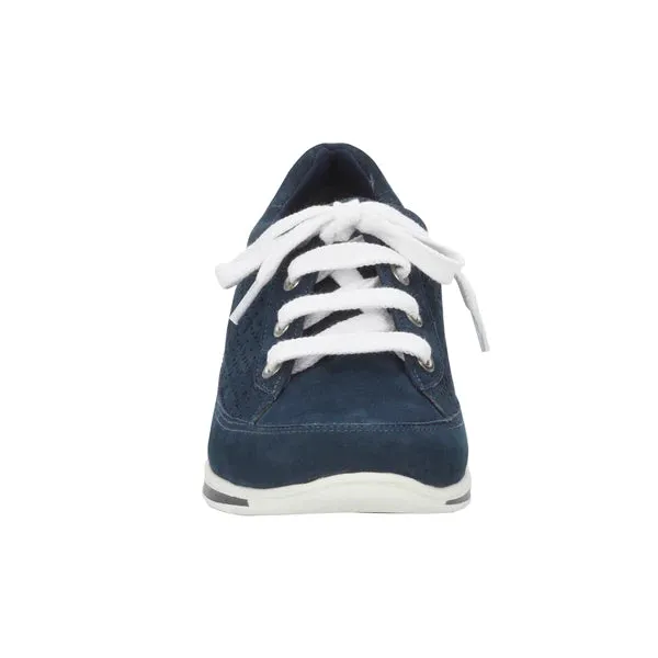 Destin Navy Nubuck Lace Up Casual Shoes