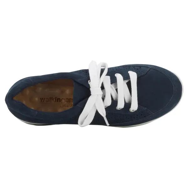 Destin Navy Nubuck Lace Up Casual Shoes