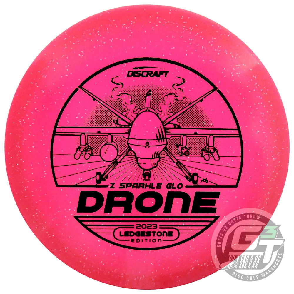 Discraft Limited Edition 2023 Ledgestone Open Tour Series Glo Sparkle Elite Z Drone Midrange Golf Disc