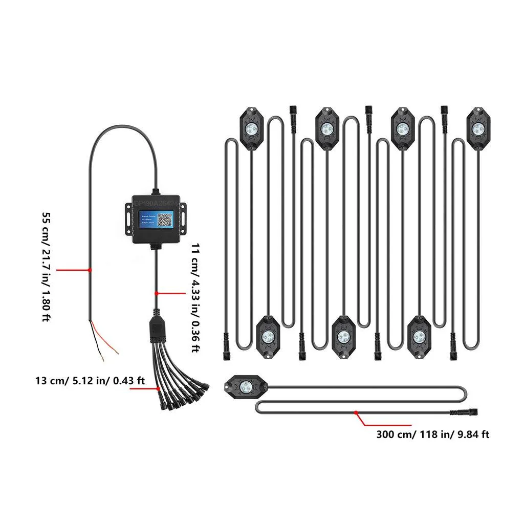 Dome Light UTV Interior Light Universal Roll Bar Cage Mount   RGB LED Rock Light Set for Polaris, Can-Am, UTV, ATV, Off-road Vehicle