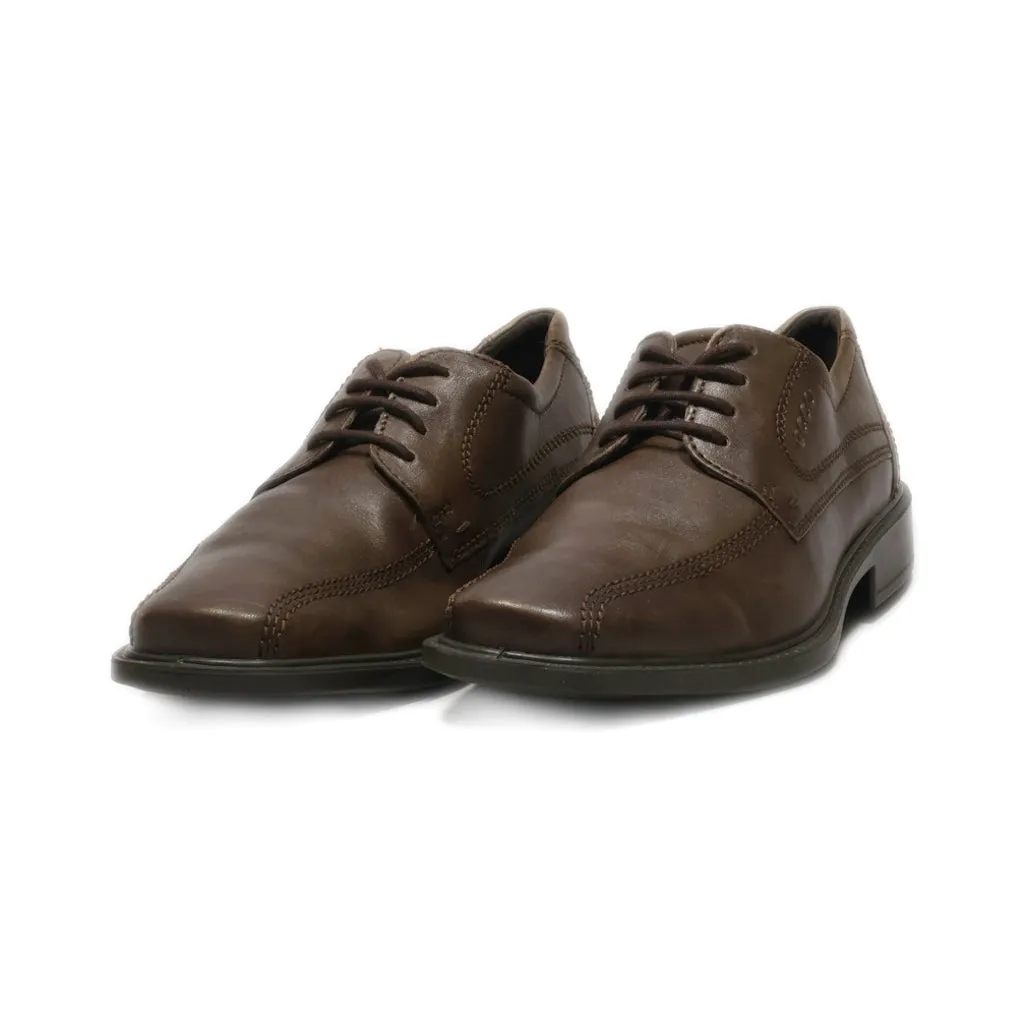 Ecco Lace Ups Leather Brown Colour For Women