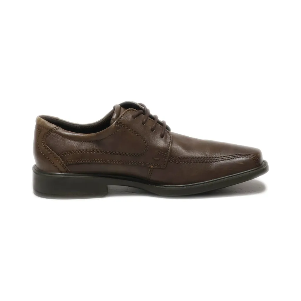 Ecco Lace Ups Leather Brown Colour For Women