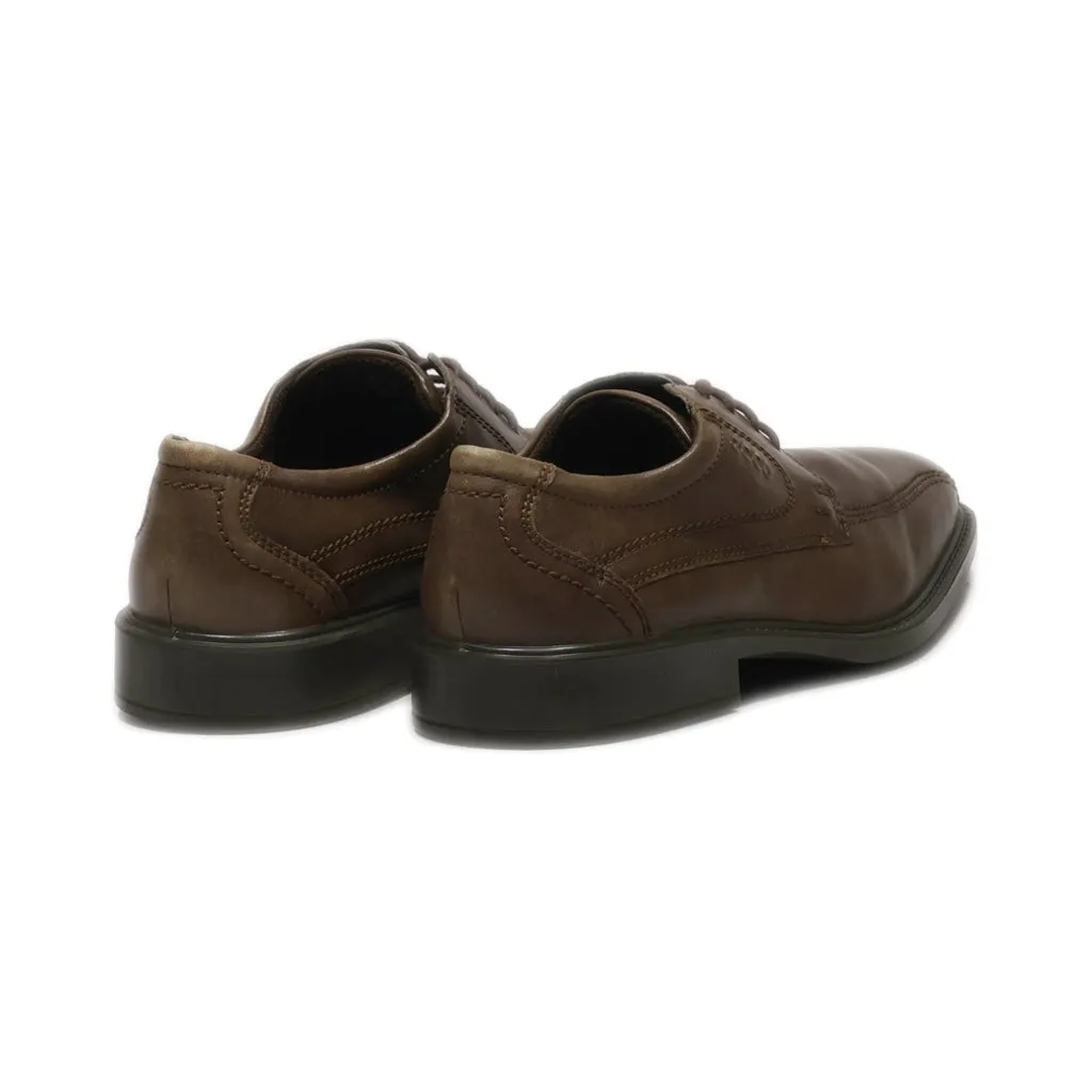 Ecco Lace Ups Leather Brown Colour For Women