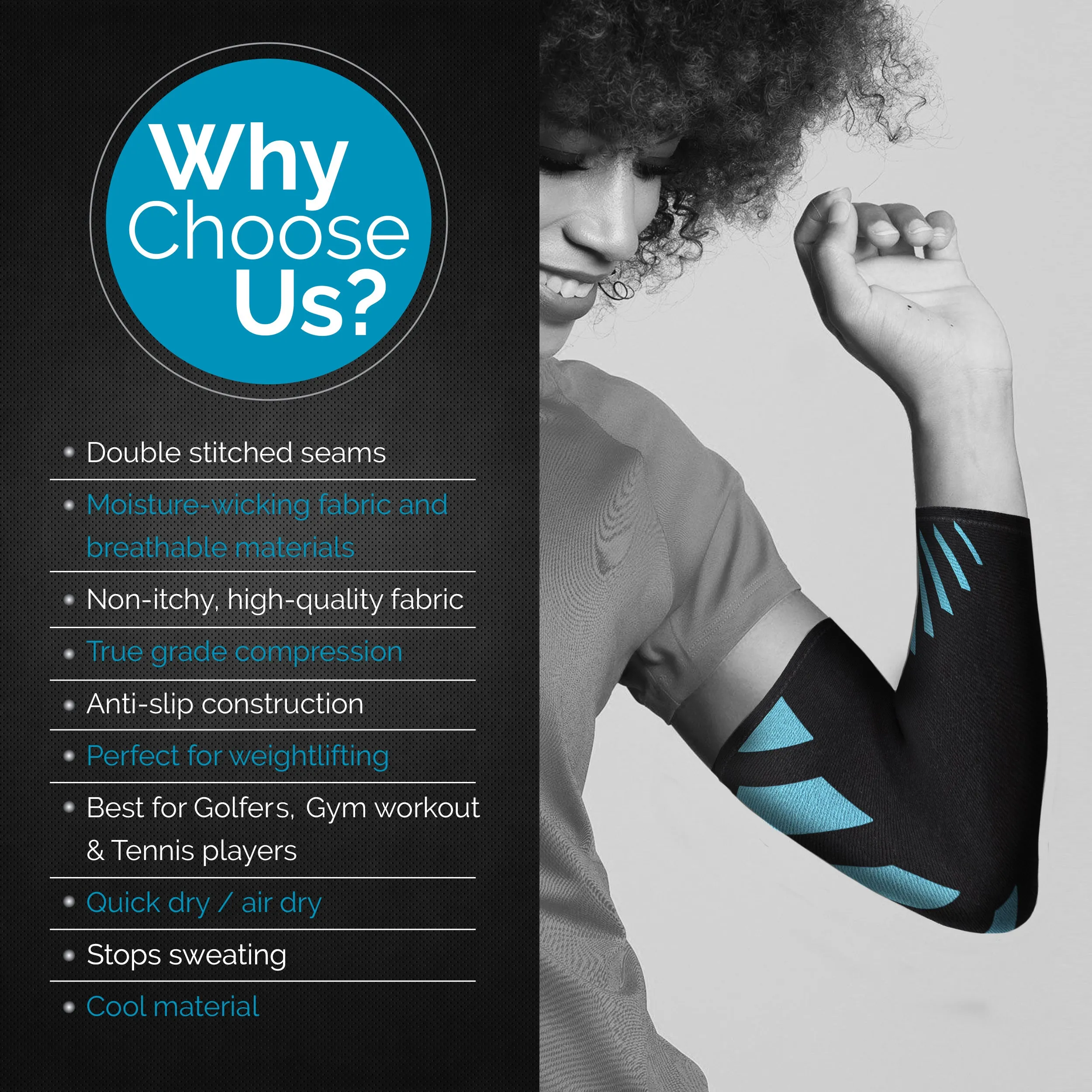 Elbow Compression Sleeves - Support and Relief for Active Arms