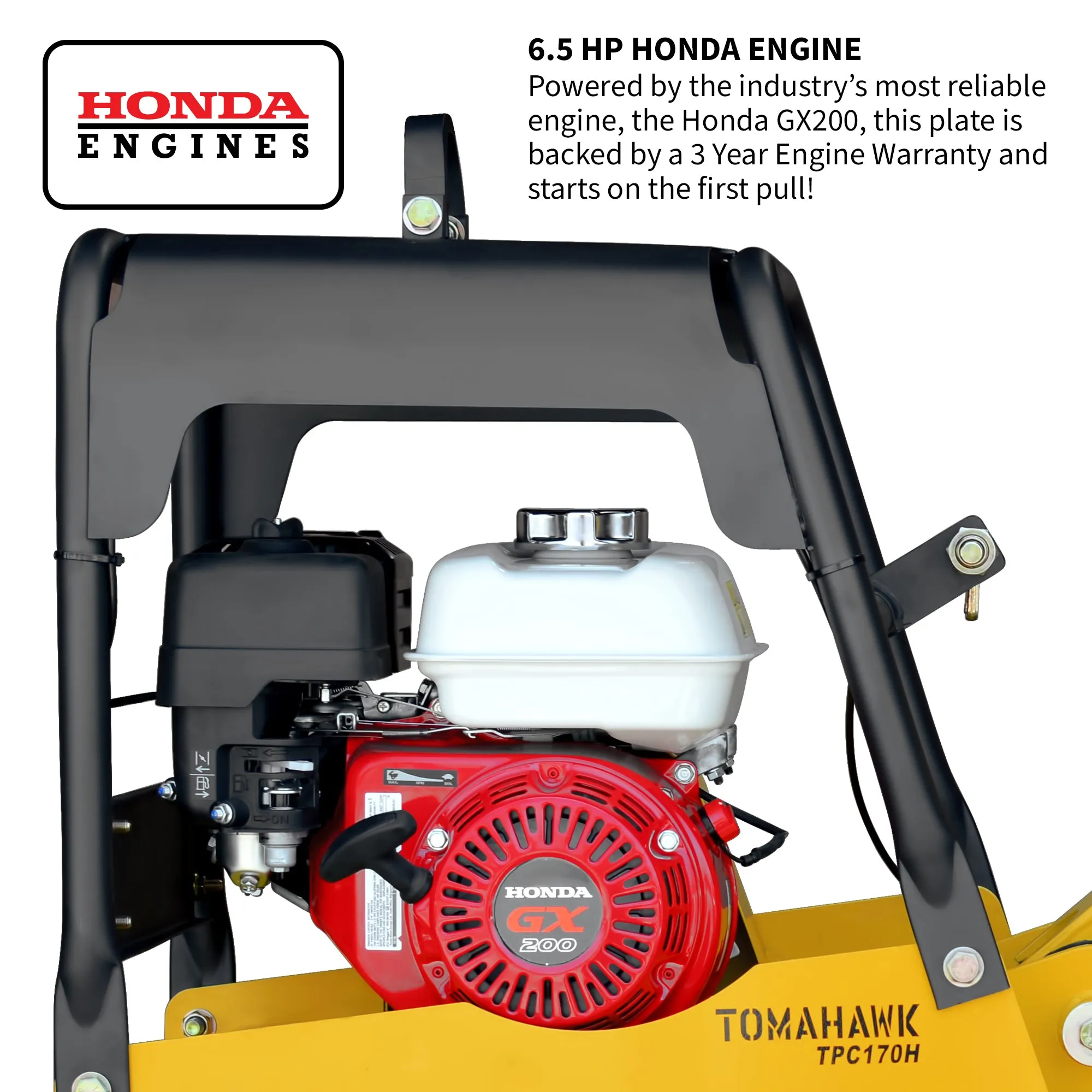 Factory Reconditioned 6.5 HP Honda Reverse Hydraulic Plate Compactor for Asphalt, Aggregate, Cohesive Soil Compaction