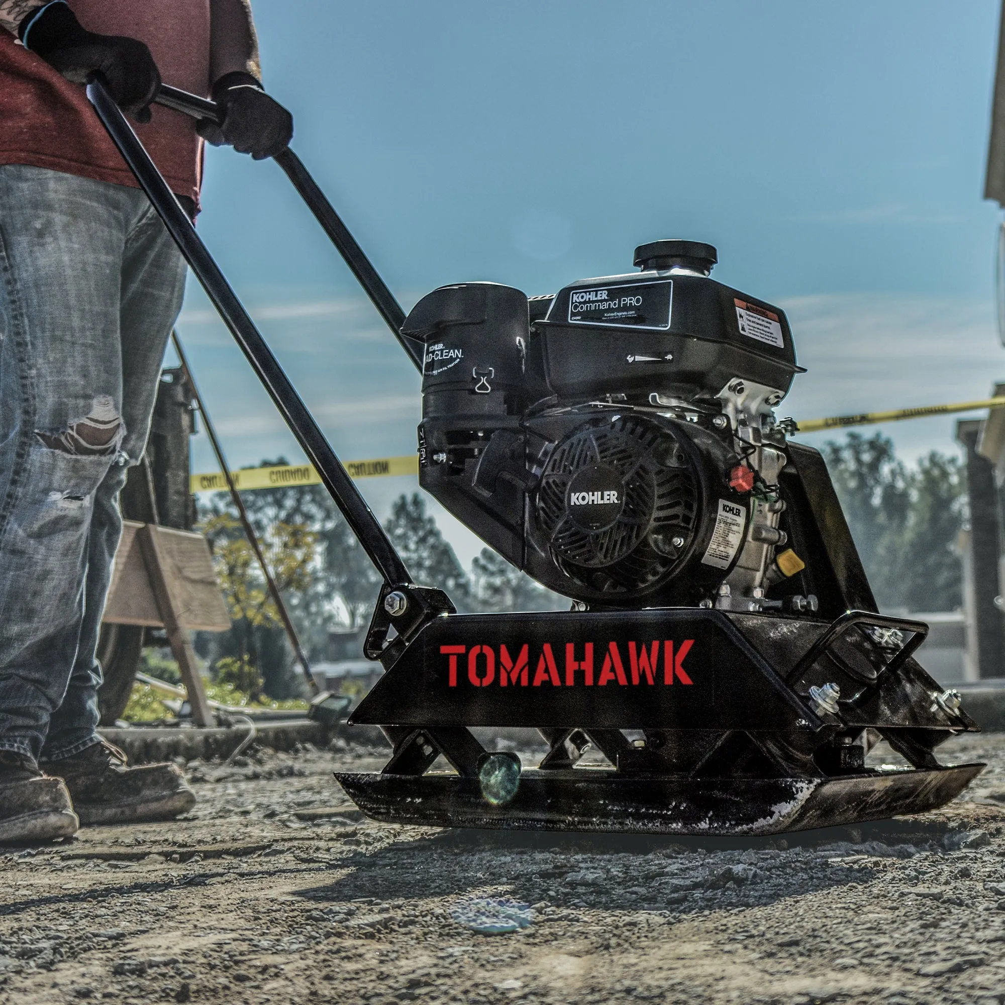 Factory Reconditioned Vibratory Plate Compactor Tamper with Kohler Engine for Dirt Gravel Soil Compaction