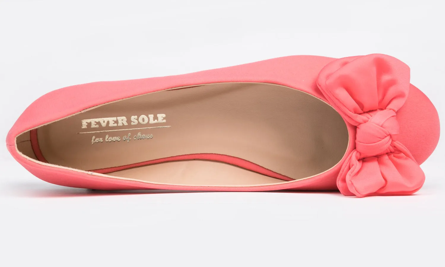 Feversole Women's Round Toe Cute Bow Trim Ballet Flats In Watermelon Color