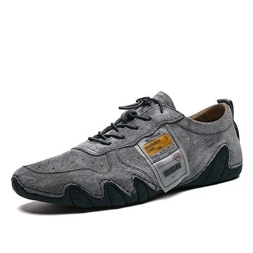 Finch - Leather Lace-Up Sneakers