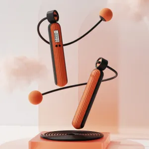 Fitness Sport Intelligent Electronic Counting Skipping Rope, Style: Small Ball Dual Use (Orange)