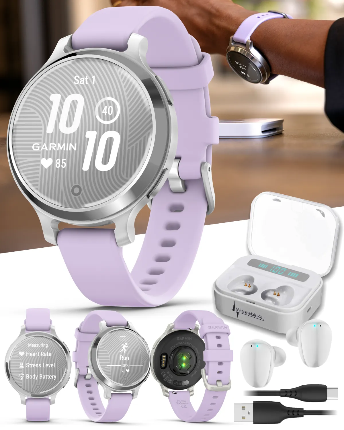 Garmin Lily 2 Active 38 mm Women Stylish GPS Smartwatch