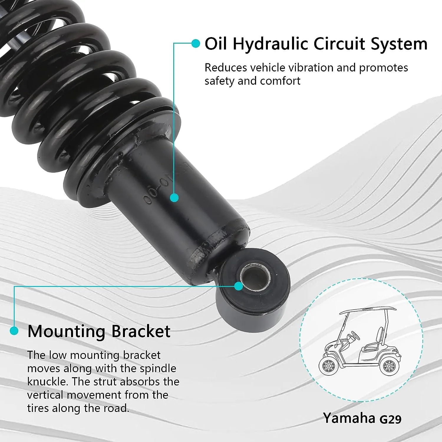 Golf Cart Suspension with Heavy Duty Shock for Yamaha- 10L0L