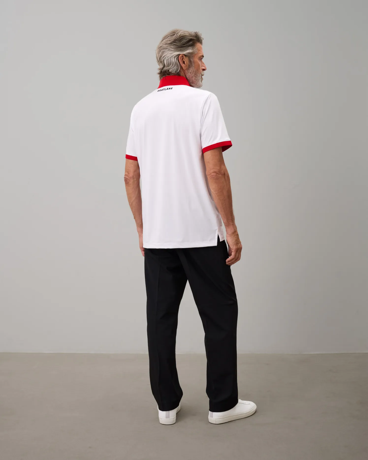 Golf Tech Solid Polo - White / Red