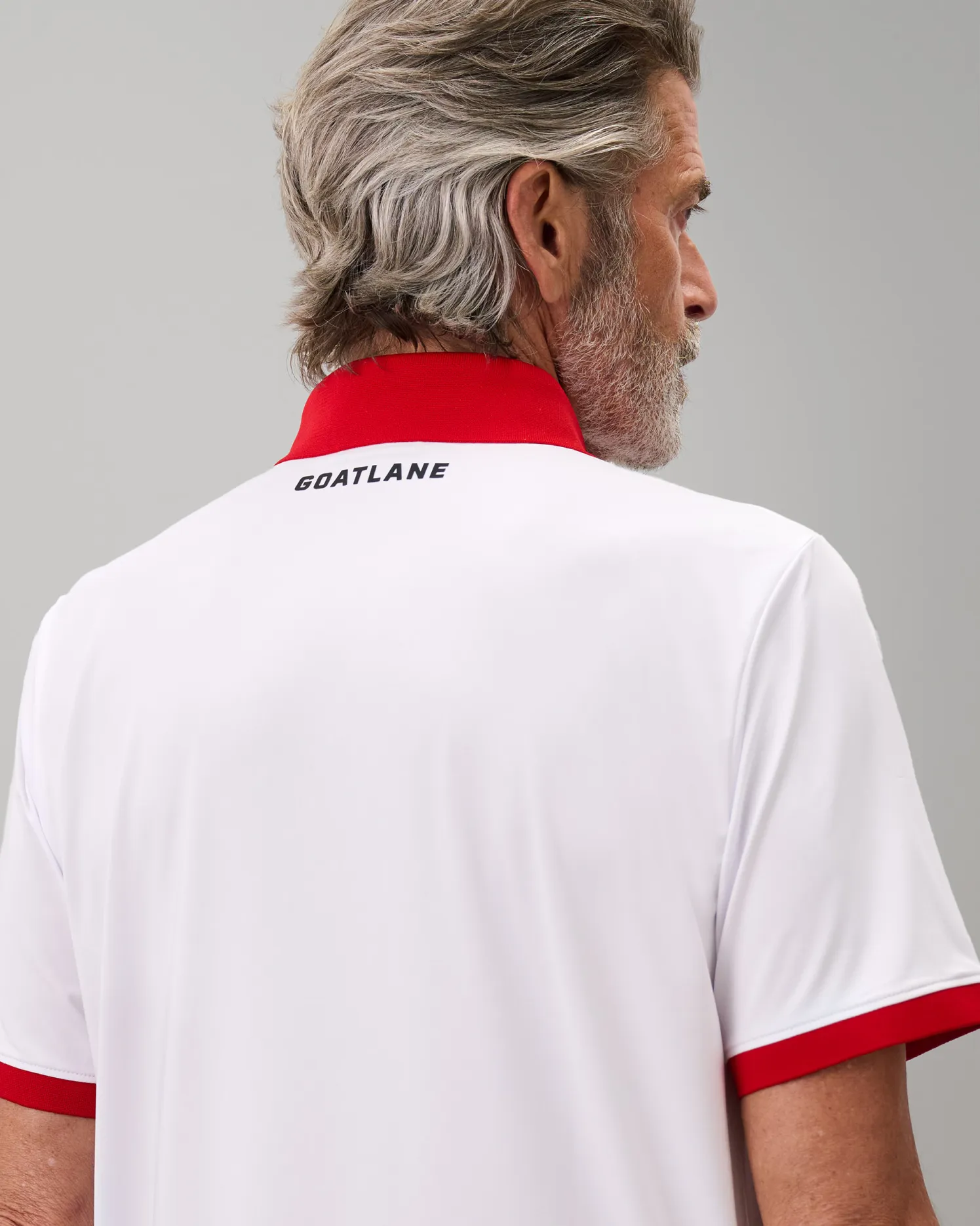 Golf Tech Solid Polo - White / Red