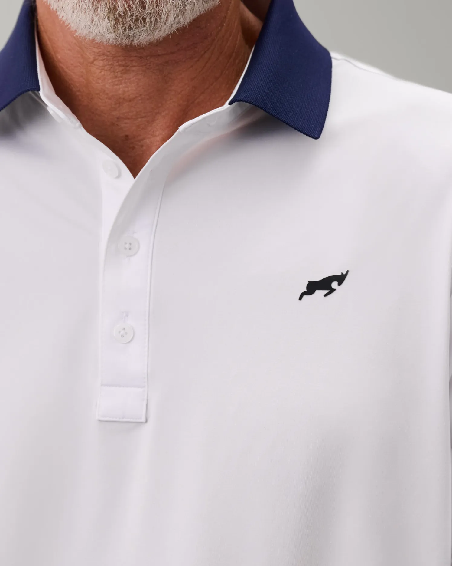 Golf Tech Solid Polo - White/Blue