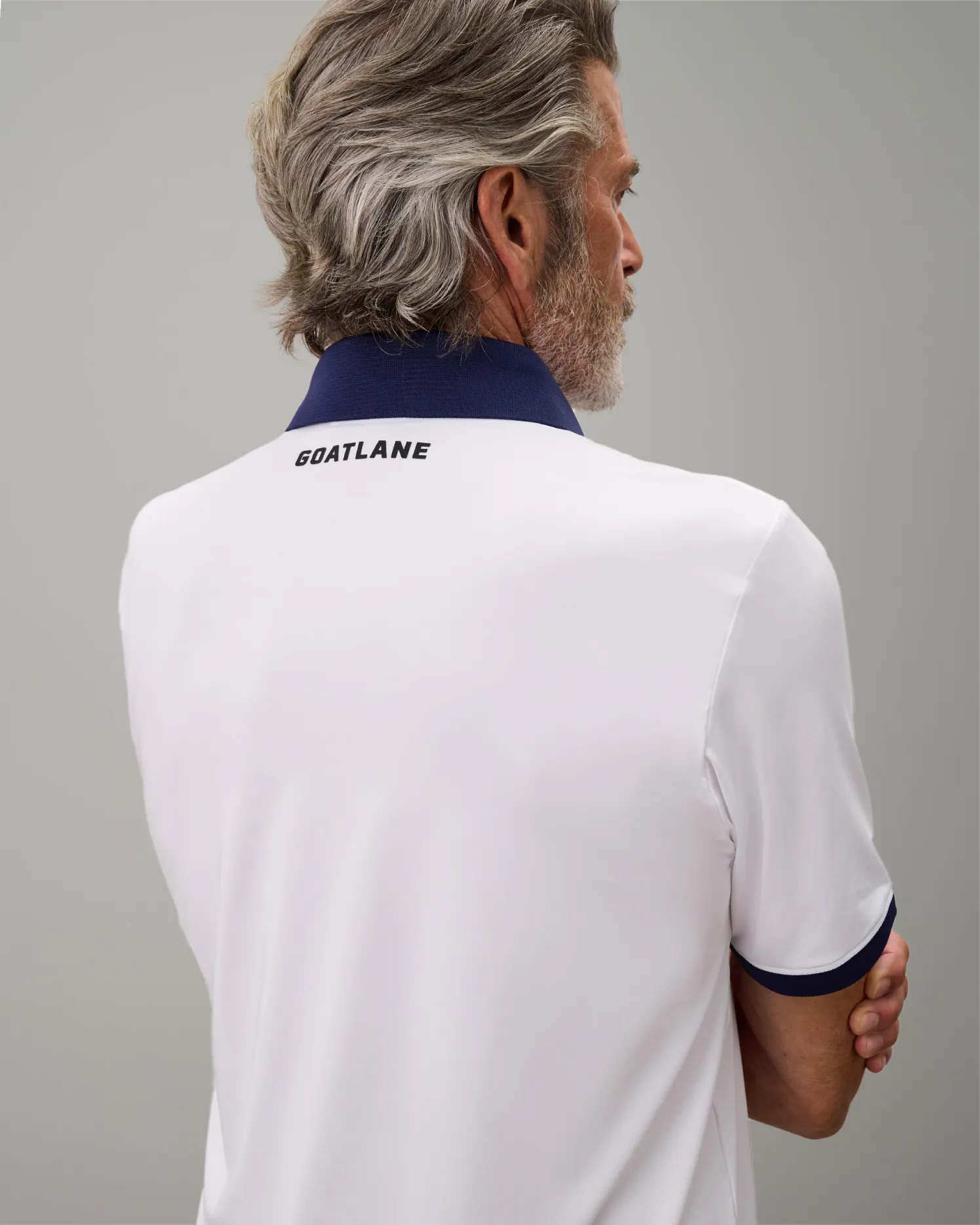 Golf Tech Solid Polo - White/Blue