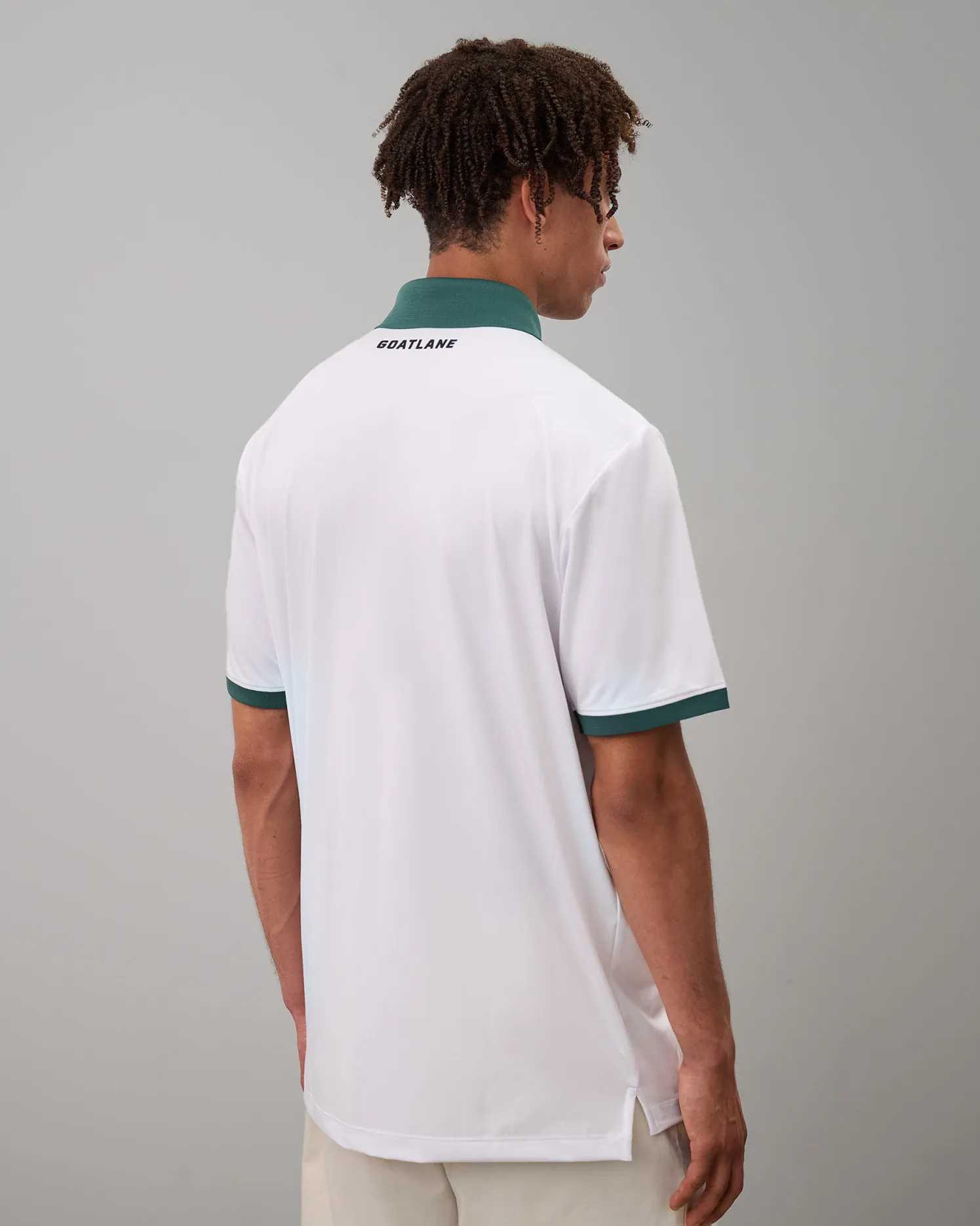 Golf Tech Solid Polo - White/Green