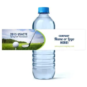 Golf Tournament Business Water Bottle Labels