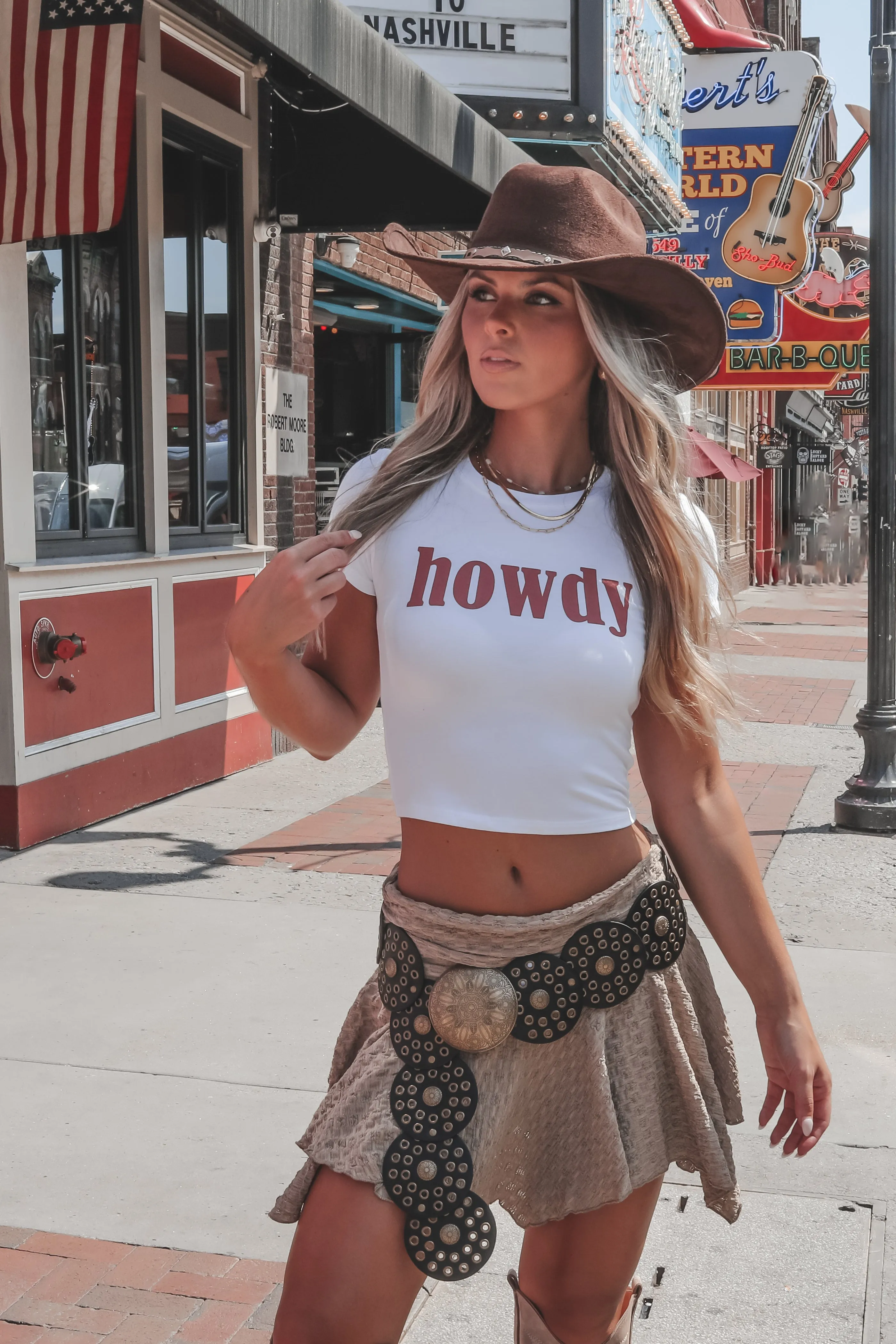 Howdy Cropped Babydoll Tee