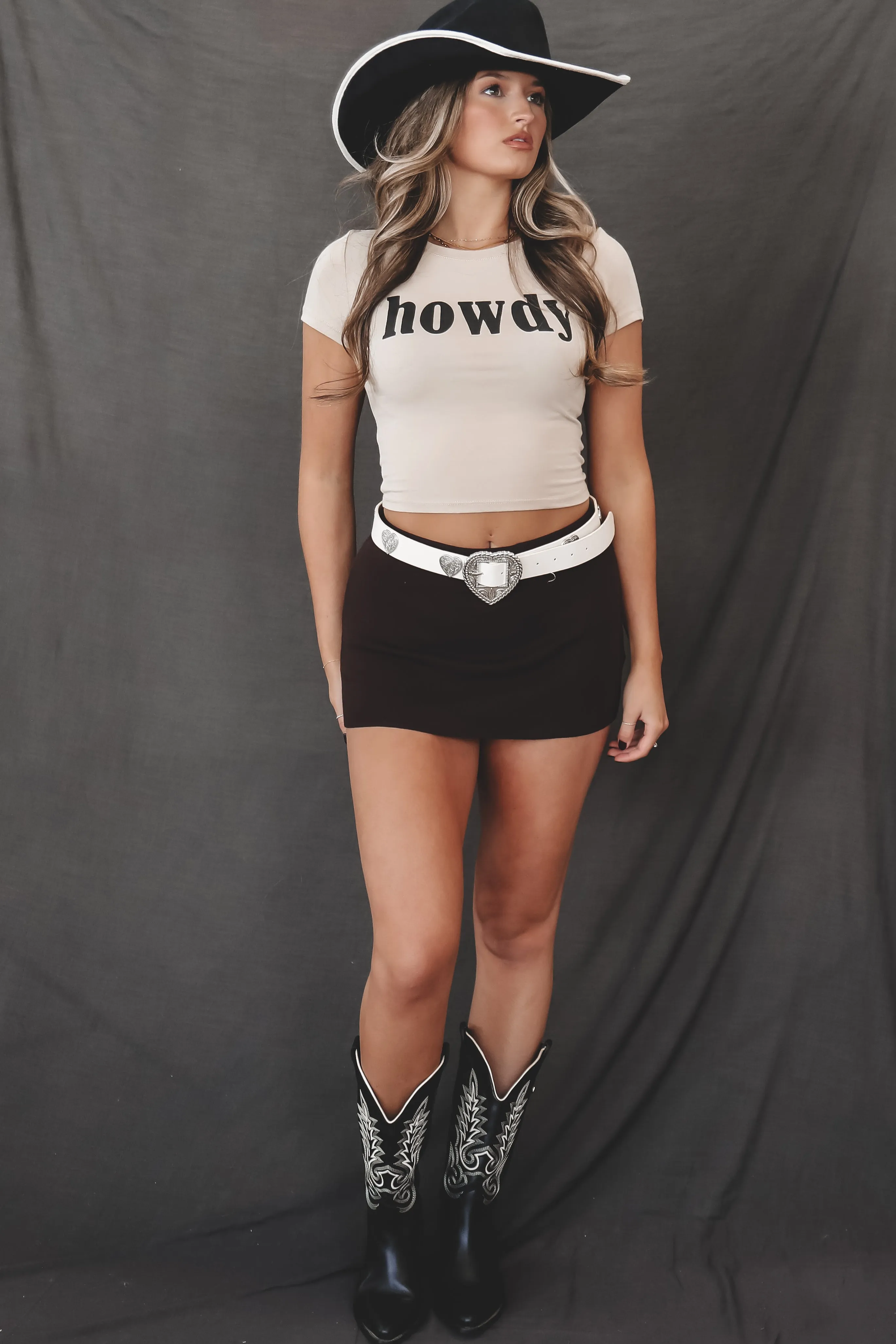 Howdy Cropped Babydoll Tee