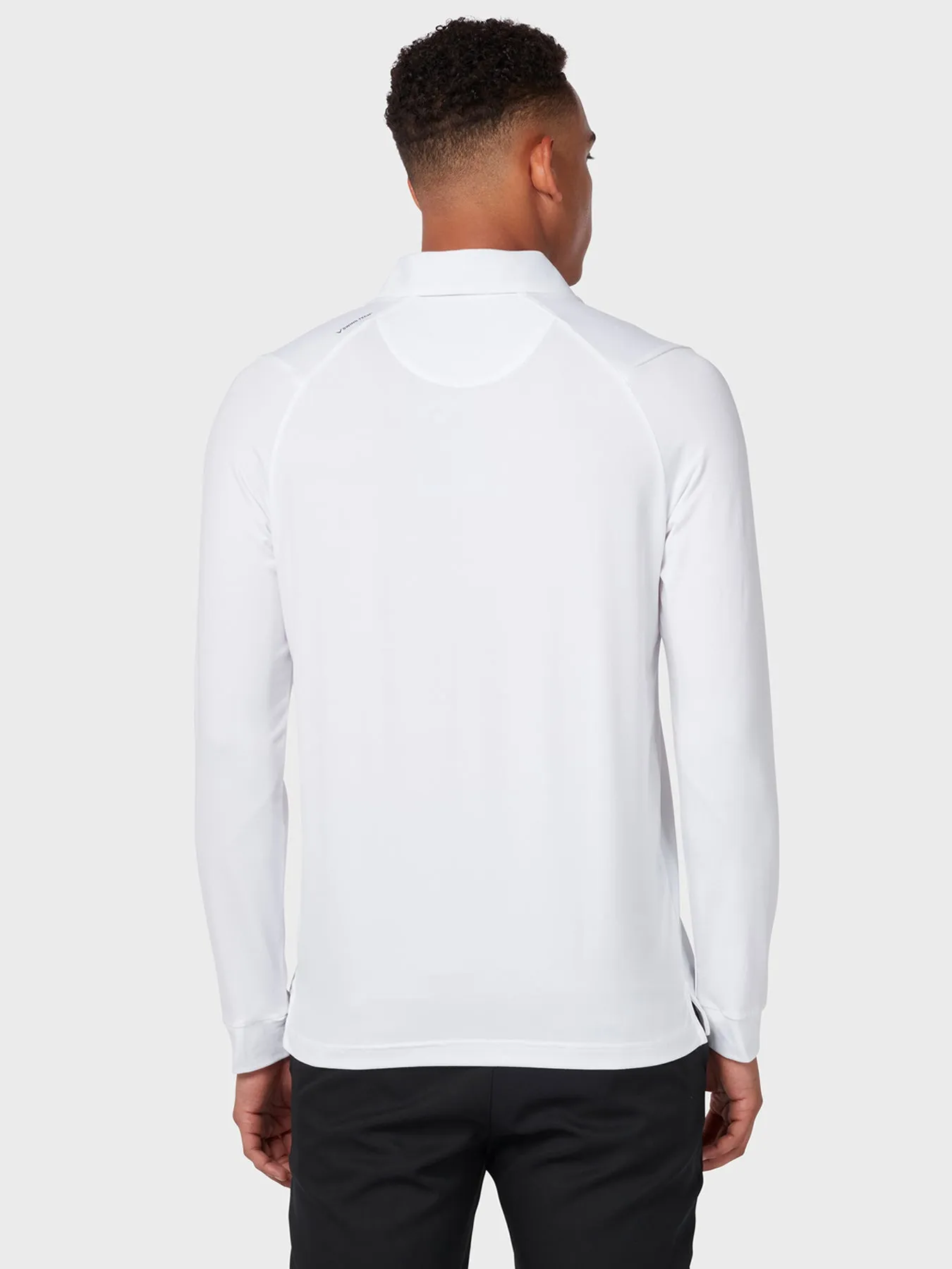 Long Sleeve Performance Polo In Bright White