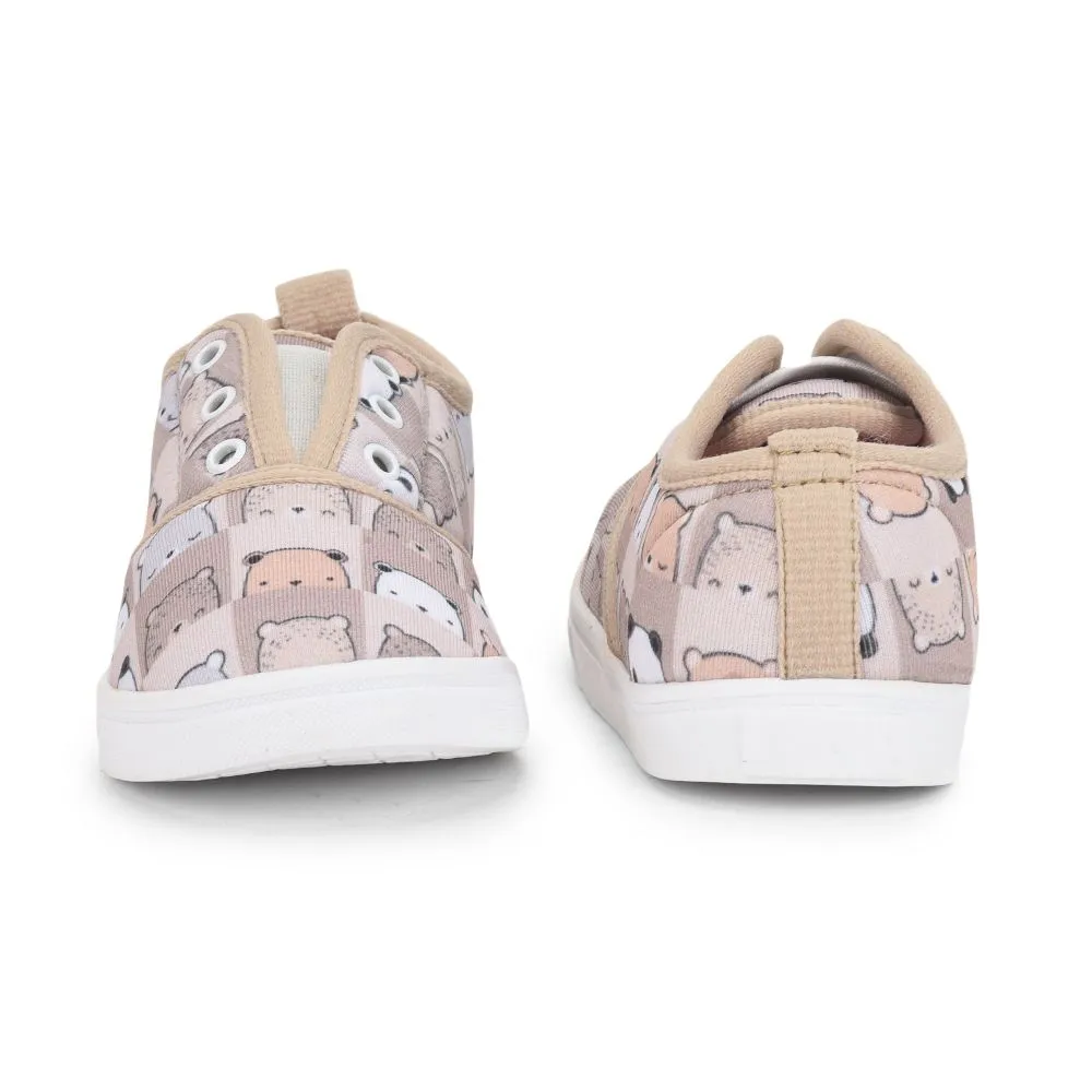 Lucy & Luke (Beige) Casual Lacing Shoes For Kids Mint-3 By Liberty