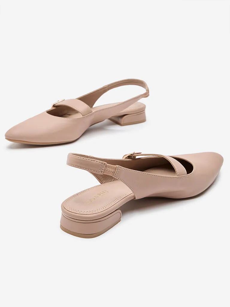 LUNA BLU Beige Slingback Shoes