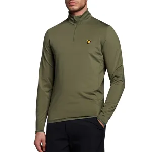 Lyle & Scott Tech 1/4 Zip Midlayer - Cactus Green