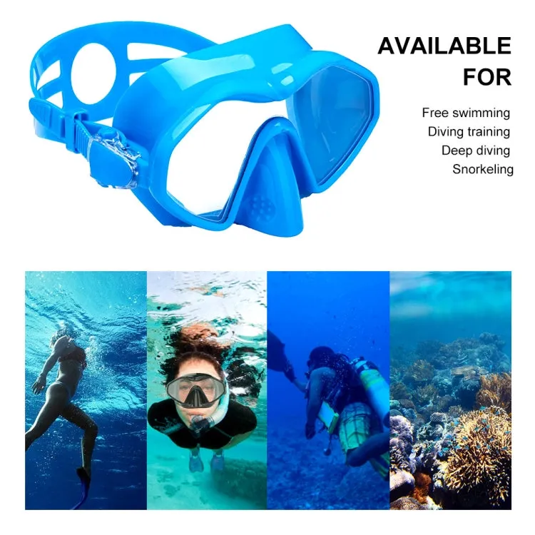 M6113 Adult Diving Goggles Deep Diving Integrated Goggles Mask Anti-fog Diving Glasses, Size:One Size(Black)