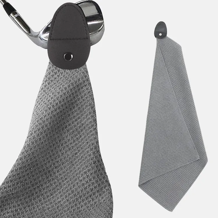 Magnetic Golf Towel Microfiber Waffle Pattern Golf Cleaning Towel(Gray)