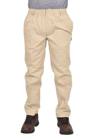 Men Elasticated Waist Work Casual Rugby Trouser - Beige