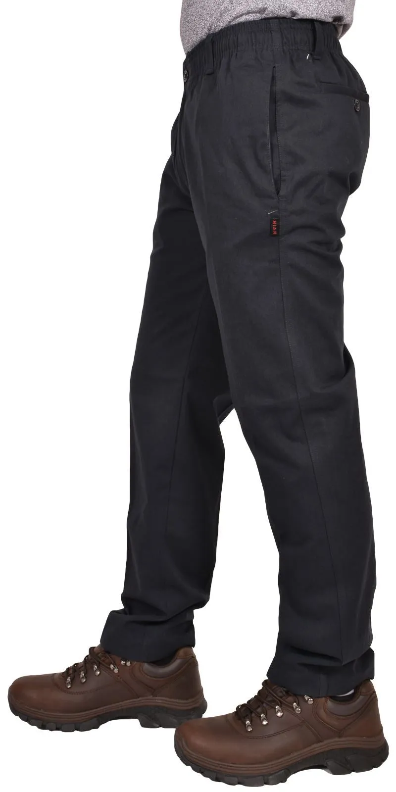 Men Elasticated Waist Work Casual Rugby Trouser- Navy