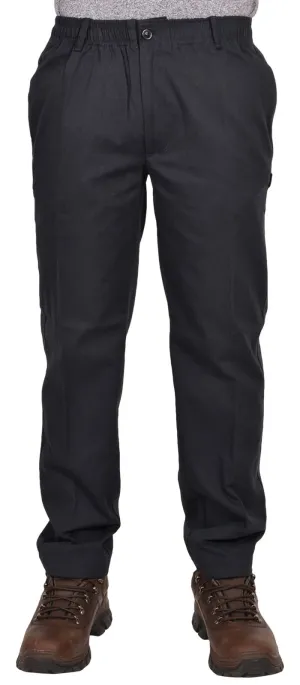 Men Elasticated Waist Work Casual Rugby Trouser- Navy