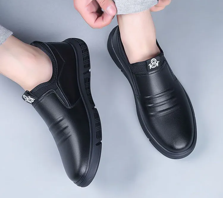 Men Shoes Black White Flats Walking Shoes