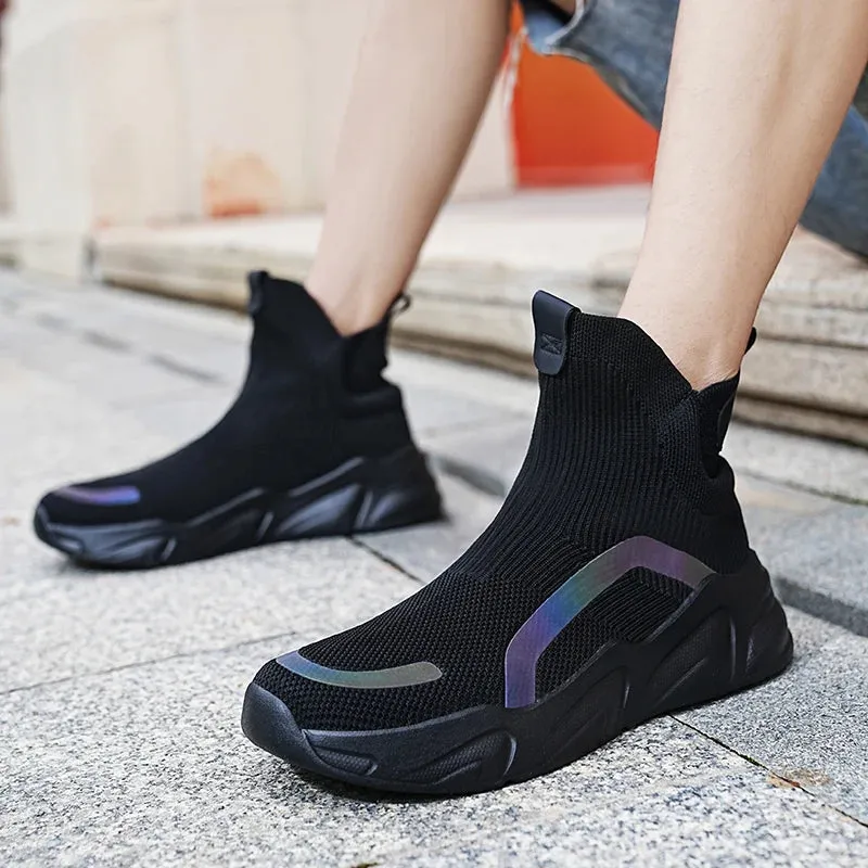 Men's and Women's Casual Shoes - High-top Sock Sneakers - TSS406