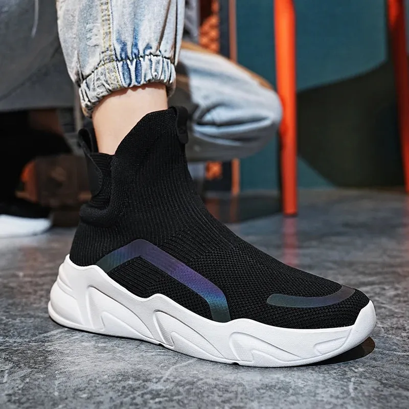 Men's and Women's Casual Shoes - High-top Sock Sneakers - TSS406