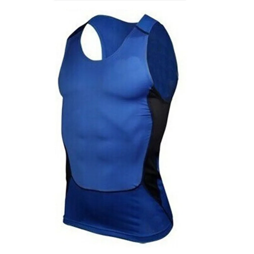 Mens Compression Sleeveless Sports Tight Shirts Fitness GYM Base Layer Top Asian S-XXL