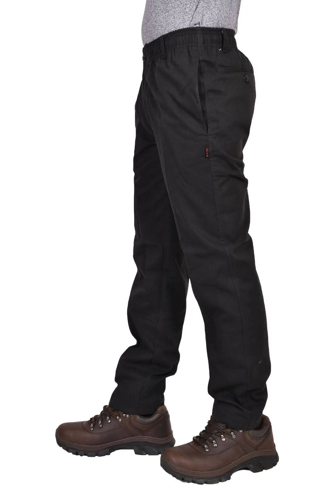 Mens Elasticated Waist Polycotton Trousers