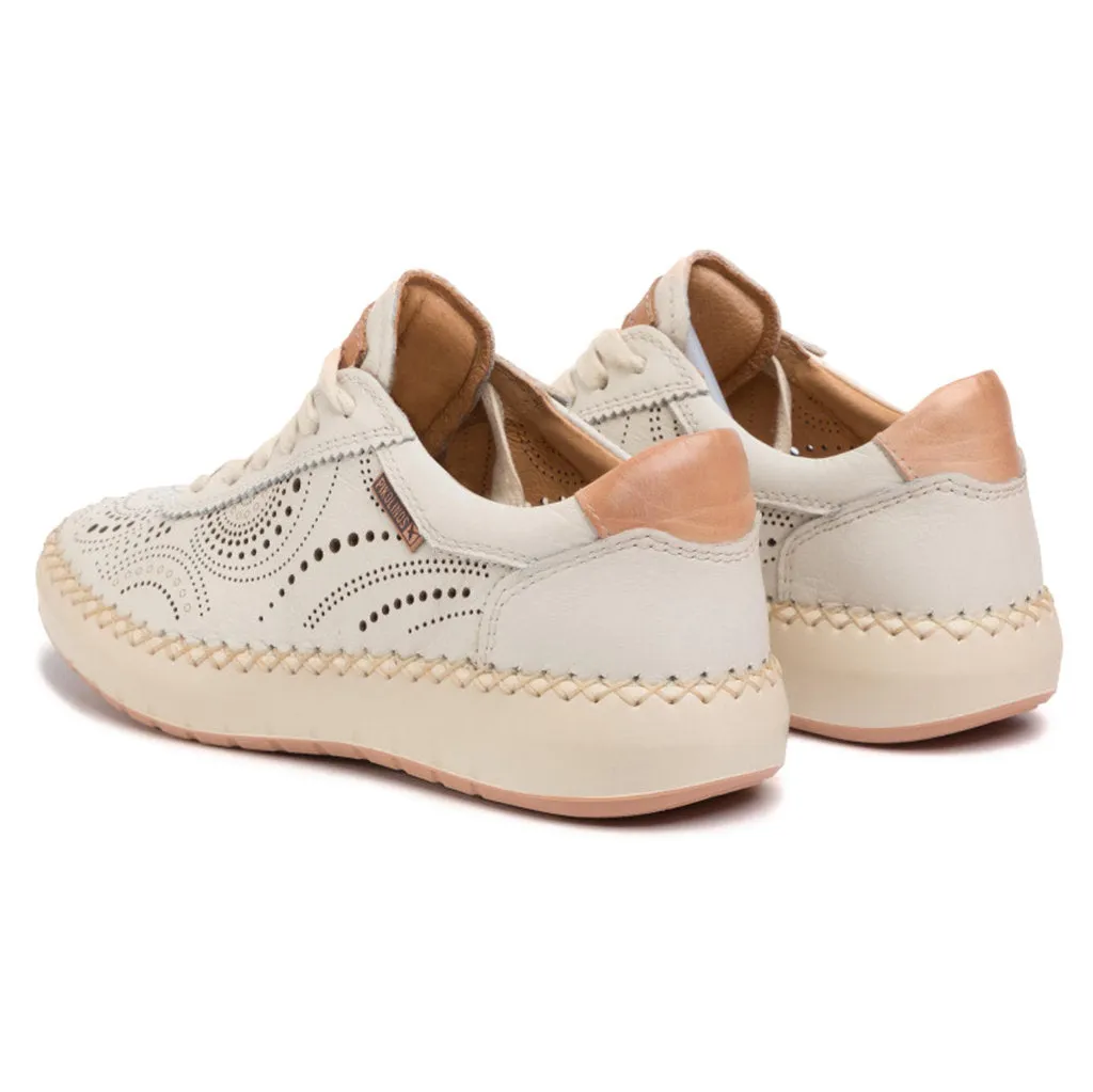 Mesina Punched Calfskin Leather Women's Casual Shoes