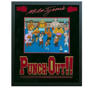 Mike Tyson Hand Signed & Framed Punch Out Boxing 11x14 Photo (JSA)