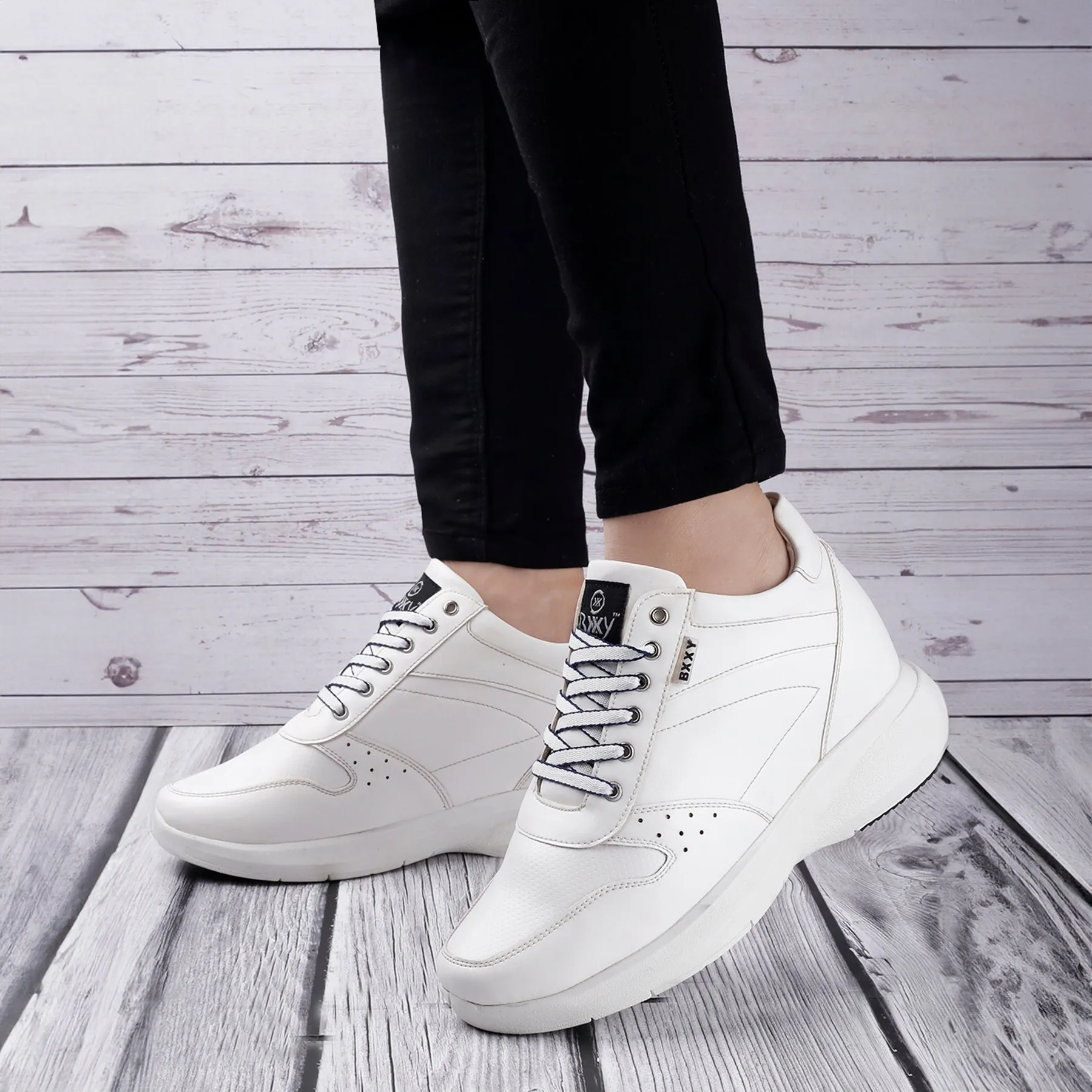 New Stylish 3.5 Inch Hidden Height Increasing Casual Sneaker And Party Wear Lace-Up Shoes