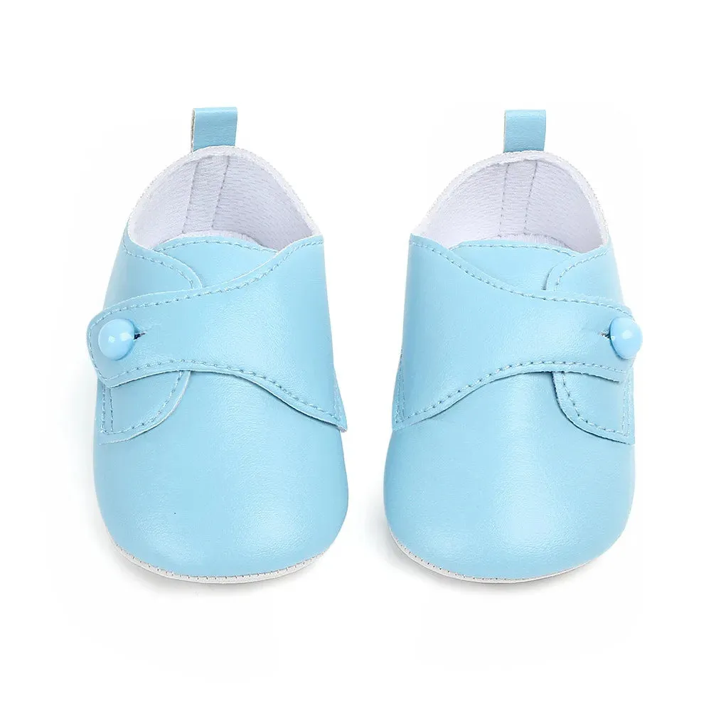 Newborn Boys Shoes Infant Leather Moccasins Casual Buttons Loafers Toddler Girls Solid First Steps Trainers for Learning Walking