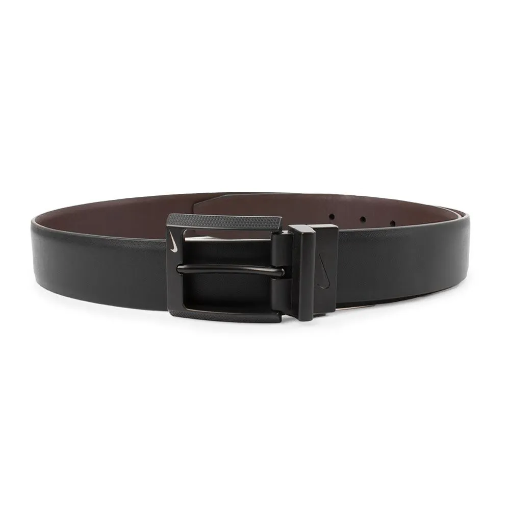 Nike Men’s Leather Reversible Golf Belt - Black/ Brown