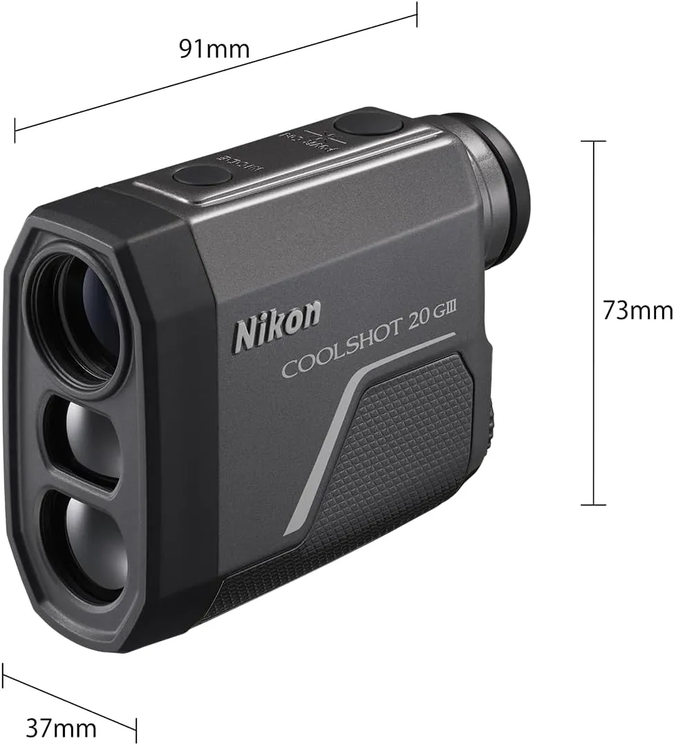 Nikon COOLSHOT 20i GIII Golf Rangefinder | Rainproof Laser rangefinder with Slope, Locked On Quake and 5 Year Warranty | Official Nikon USA Model