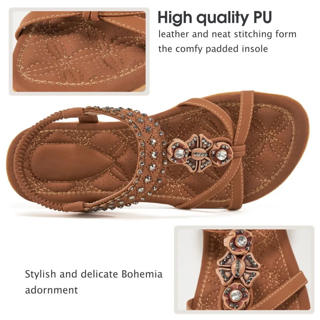 【No.9】Women's Sandals Summer Casual Beach Shoes Bohemian Flats