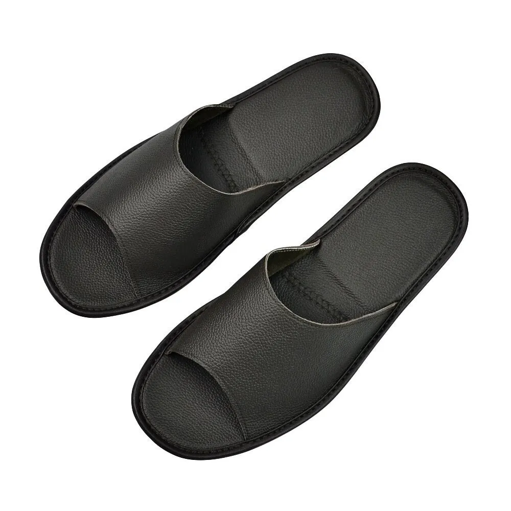 OCW Cow Leather Slippers Non-slip Women Fashion Casual Comfy Summer