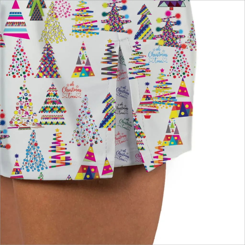 OH CHRISTMAS TREE PRINTED SKORT