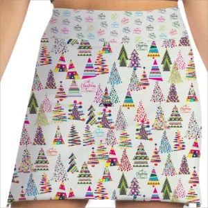 OH CHRISTMAS TREE PRINTED SKORT